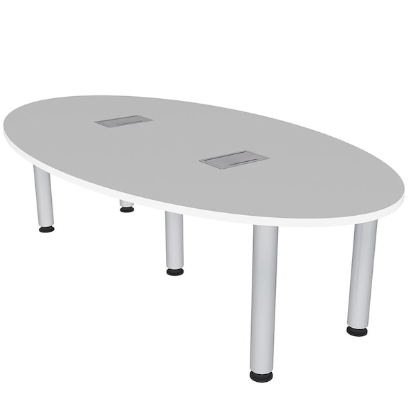 45.25 in W, 84 in L, 29 in H, Engineered Wood Top, Grey